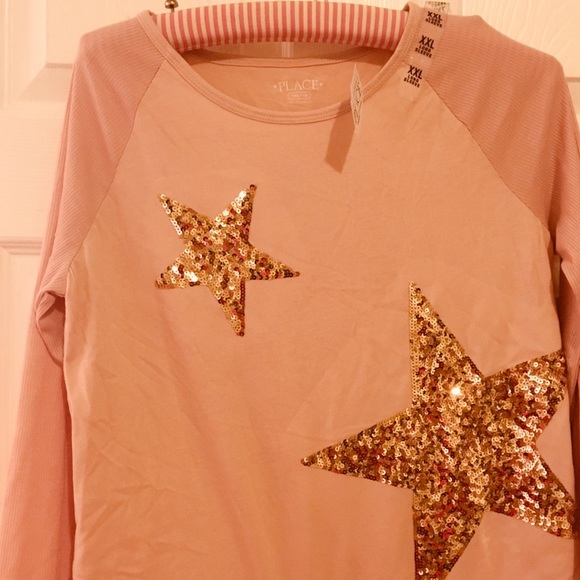 NWT Children’s Place pink glitter sequin top READ - Picture 8 of 8